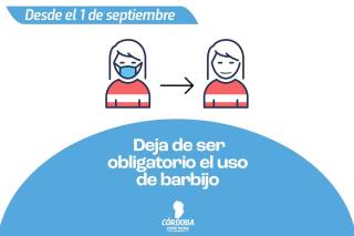 Uso no obligatorio del barbijo en Córdoba